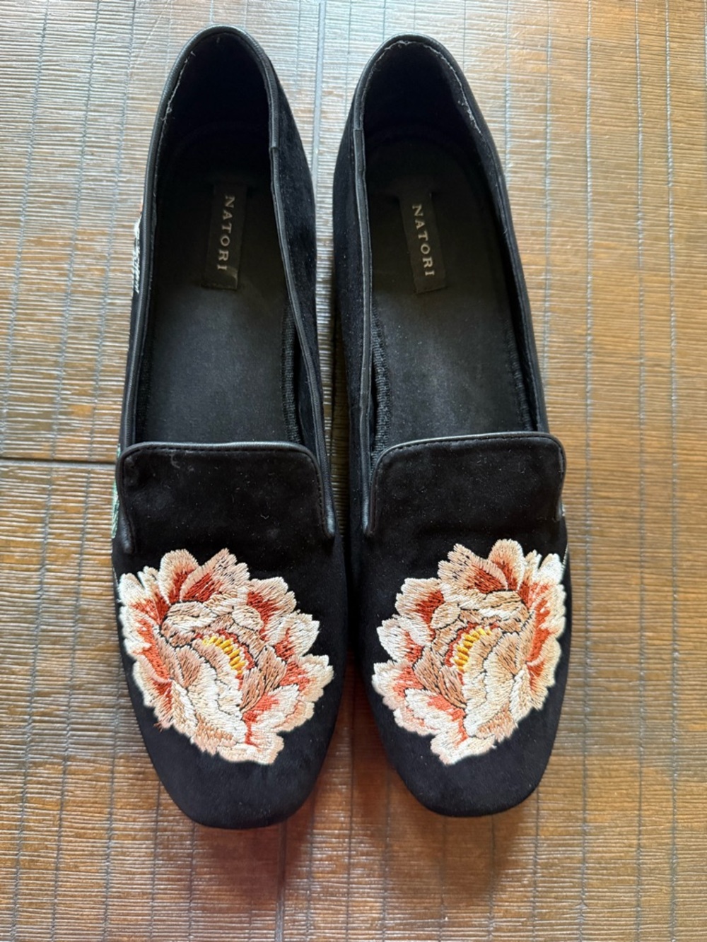Natori Edda Suede Loafer Black Size 9M